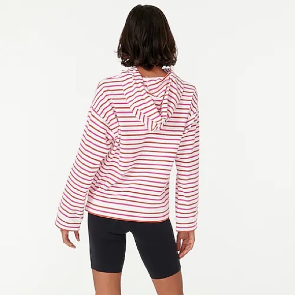 J. Crew Wide-sleeve Hoodie In Stripe Mariner Cloth - Picture 4 of 9